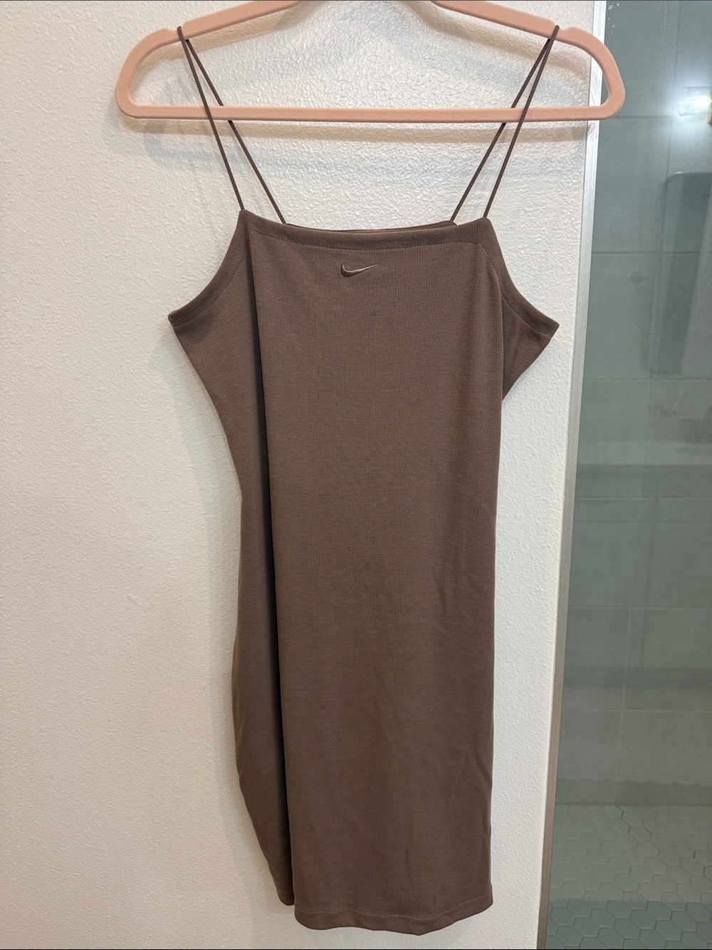 Nike Brown Thin-Strap Slip Dress